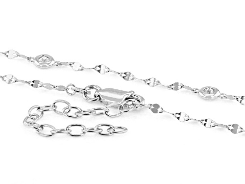 Pre-Owned MOISSANITE FIRE® 0.90CTW DEW ROUND PLATINEVE® STATION NECKLACE - Size 18