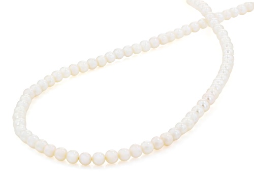 Pre-Owned Genusis™ 4mm White Cultured Freshwater Pearl Rhodium Over Sterling Silver 16 Inch Strand N - Size 16