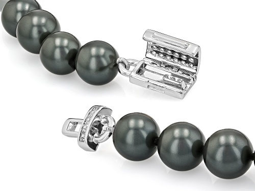 Pre-Owned Pearlfection® 12mm Tahitian Simulant With Bella Luce® Rhodium Plated 18