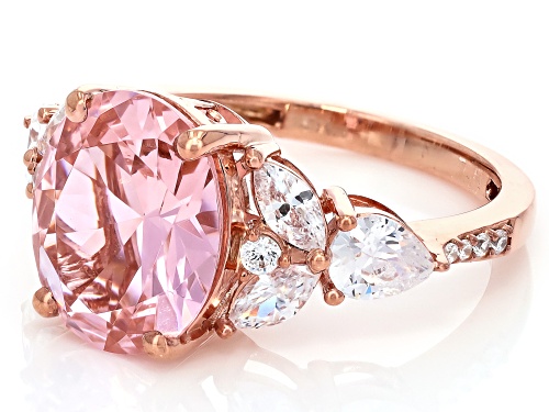 Pre-Owned Bella Luce® Esotica™  5.70ctw Morganite And White Diamond Simulants Eterno™ Rose Ring - Size 10