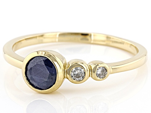 Park Avenue Collection® 0.74ctw Sapphire And Diamond 14k Yellow Gold September Birthstone Ring - Size 7