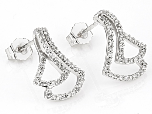 Park Avenue Collection® 0.33ctw Round White Diamond 14k White Gold Drop Earrings