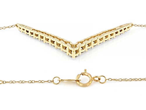 Park Avenue Collection® Lab-Grown Diamond 14k Yellow Gold Chevron Necklace 1.00ctw, F-G VS - Size 19