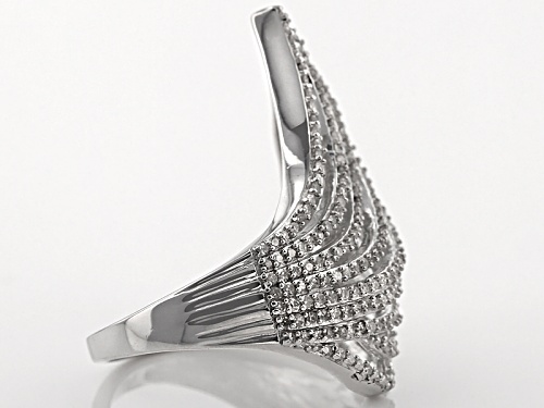 Park Avenue™ .65ctw Round White Diamond Rhodium Over Sterling Silver Cocktail Ring - Size 7