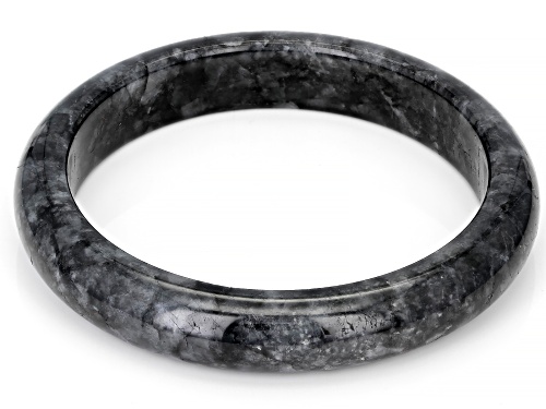 Pacific Style™ Charcoal Jadeite Bangle - Size 7.5