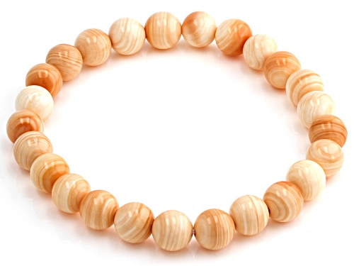 Pacific Style™ 10mm King Conch Beaded Stretch Bracelet - Size 7