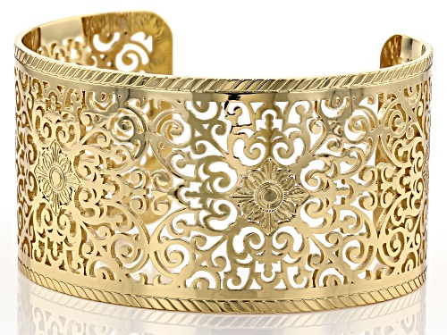 Paula Deen Jewelry™ 14k Gold Over Brass, Wrought Iron Design Filigree Cuff Bracelet