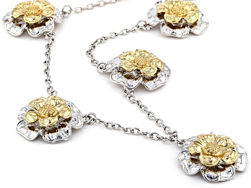Paula Deen Jewelry™ Two-Tone Floral Charm Necklace - Size 22.5