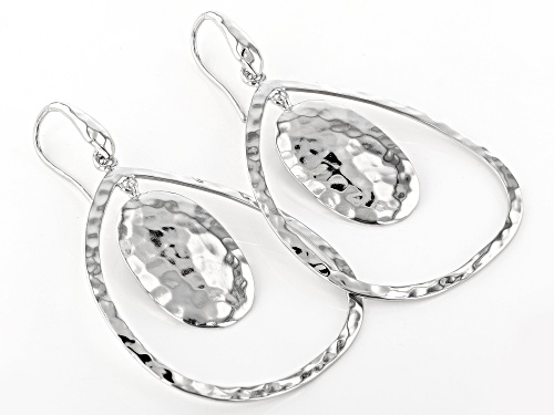 Paula Deen Jewelry™ Rhodium Over Brass Hammered Dangle Earrings