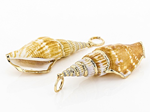 Paula Deen Jewelry™ Seashell Simulant Gold Tone Dangle Earrings