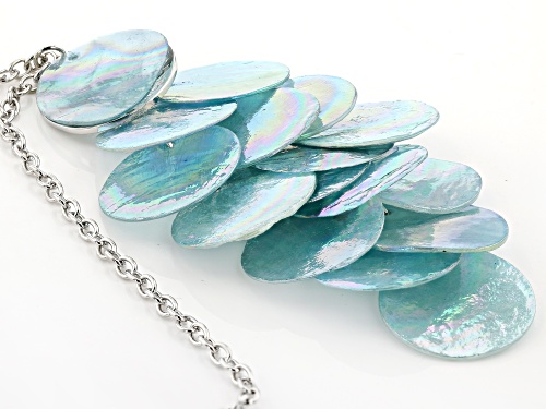 Paula Deen Jewelry™ Cascading Blue Disc Bead Silver Tone Necklace - Size 36