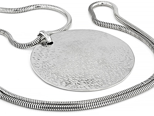 Paula Deen Jewelry™ Silver Tone Hammered  Medallion Pendant With 35