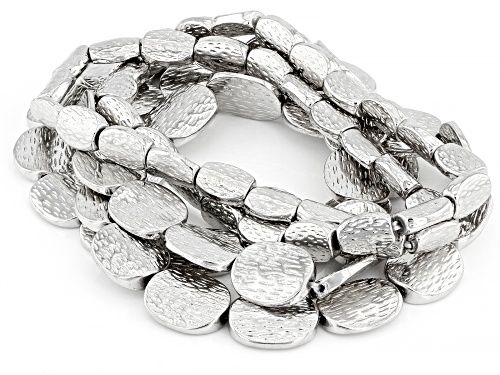 Paula Deen Jewelry™ Silver Tone Hammered Stretch Bracelet Set Of Five