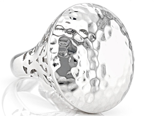 Paula Deen Jewelry™ Textured Rhodium Over Sterling Silver Dome Ring - Size 7