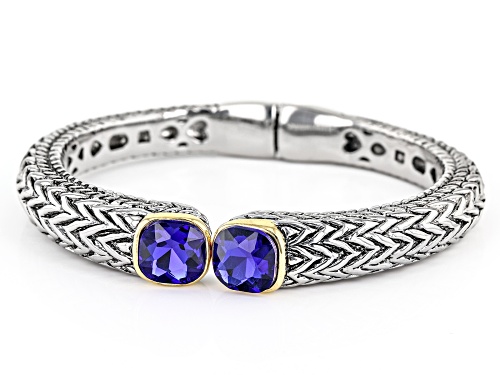 Paula Deen Jewelry™ Sapphire Color Crystal Two-Tone Cuff  Bracelet