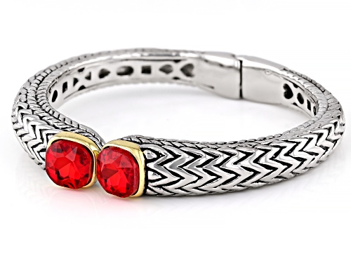 Paula Deen Jewelry™ Ruby Color Crystal Two-Tone Bracelet