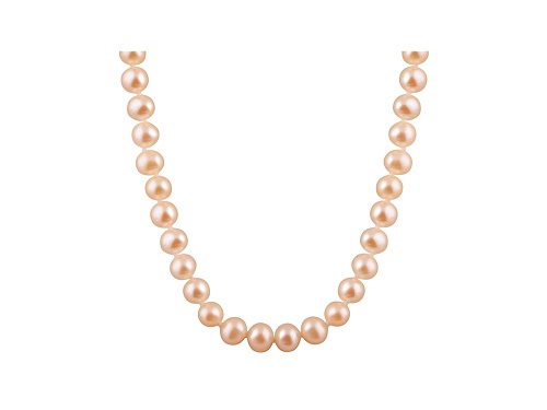 11-11.5mm Pink Cultured Freshwater Pearl Sterling Silver Strand Necklace - Size 16