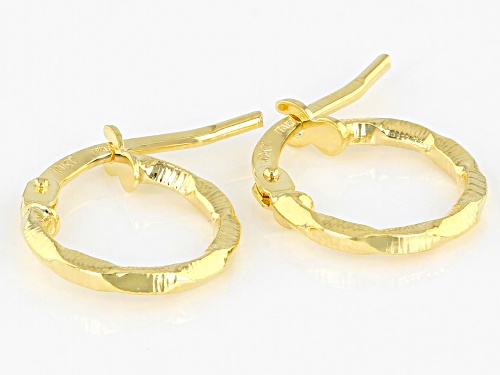 Pre-Owned 10k Yellow Gold Diamond Cut Hoop Earrings 8mm