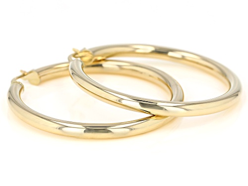 Pre-Owned 14K Yellow Gold 4MM Polished Circle Tube Hoop Earrings