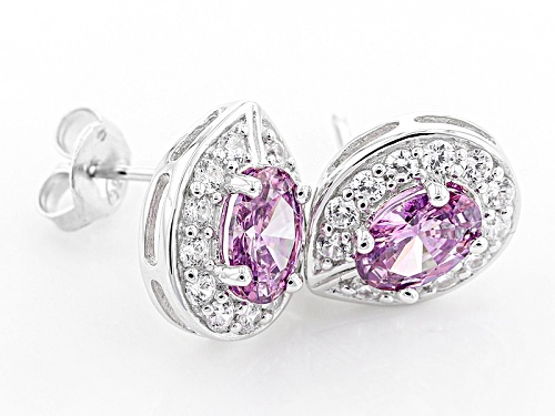 Pre-Owned Bella Luce ® Rhodium Over Sterling Silver Earrings With Purple Zirconia