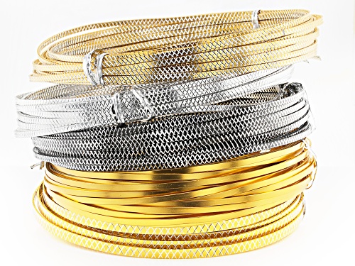 Pre-Owned Aluminum Wire Set of 8 includes 18G Round, Flat Diamond Cut and Flat Smooth in 3 Assorted