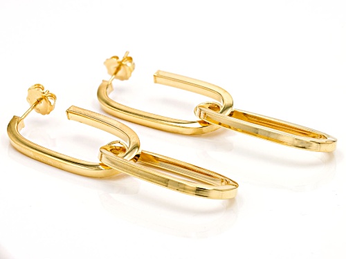 Pre-Owned 18k Yellow Gold Over Sterling Silver Polished Double Link 2 7/16