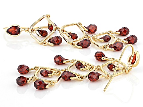 Pre-Owned Bella Luce ® 19.27ctw Garnet Simulant Eterno™ Yellow Dangle Earrings