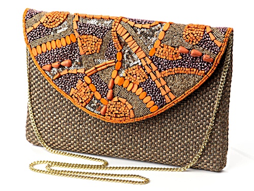 Pre-Owned Off Park® Collection Sequin, Resin & Bead Clutch