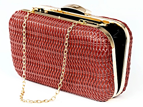 Pre-Owned Off Park® Collection, Gold Tone Red Statement Clutch