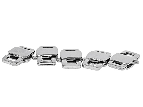Pre-Owned Stainless Steel Square Lobster Style Clasps in 4 Styles Appx 20 Pieces
