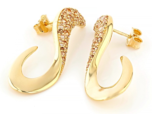 Pre-Owned Bella Luce® Italia 1.84ctw Champagne And Mocha Diamond Simulants Eterno™ Yellow Earrings
