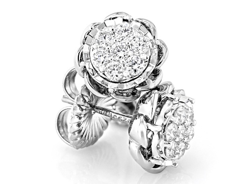 Pre-Owned Prazana® Lab-Grown Diamonds 0.50ctw Lab-Grown Diamond Rhodium Over Sterling Silver Studs,