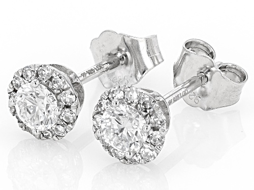 Pre-Owned Prazana® Lab-Grown Diamonds 0.50ctw Lab-Grown Diamond Rhodium Over Sterling Silver Earring