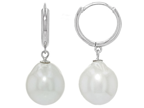 Pre-Owned Genusis™ 10-12mm White Cultured Freshwater Pearl Sterling Silver Earrings