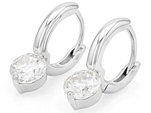 Pre-Owned MOISSANITE FIRE® 2.00CTW DEW ROUND BRILLIANT PLATINEVE® EARRINGS