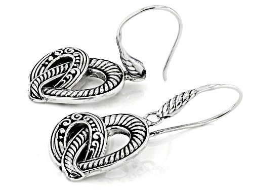 Pre-Owned Artisan Collection of Bali™ Sterling Silver Intertwined Heart Earrings