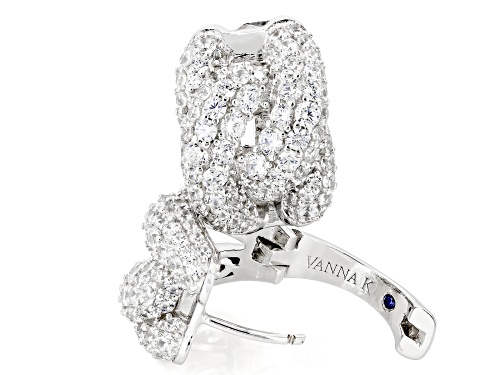 Pre-Owned Vanna K™ For Bella Luce® 4.99ctw White Diamond Simulant Platineve® Earrings