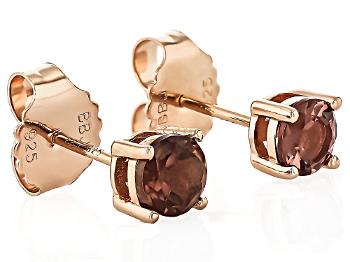 Pre-Owned 1.17ctw Color Change Garnet 18k Rose Gold Over Sterling Silver Earrings
