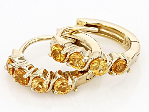 Pre-Owned 0.54ctw Spessartite 10k Yellow Gold Earrings