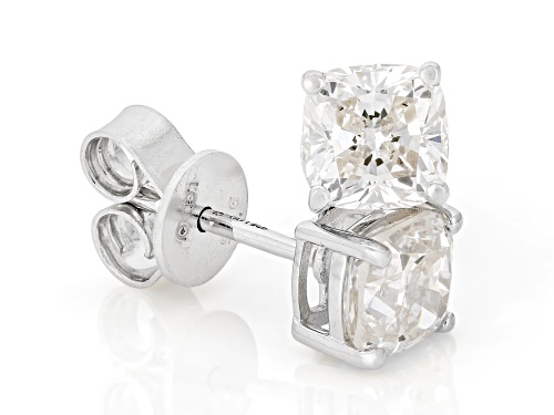Pre-Owned Prazana® Lab-Grown Diamonds 2.00ctw Diamond Rhodium Over Silver Solitaire Stud Earrings, G