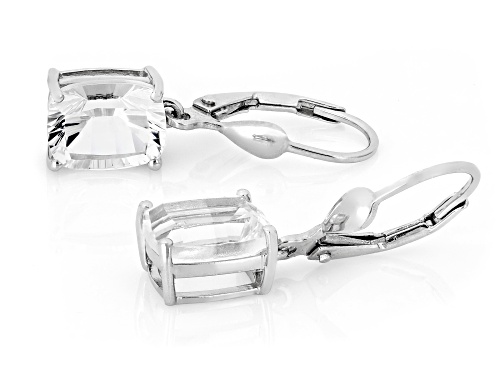 Pre-Owned 3.40ctw Crystal Quartz Rhodium Over Sterling Silver Earrings