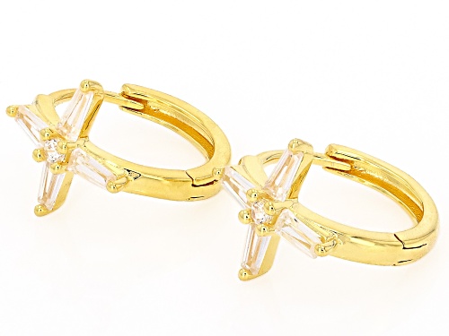 Pre-Owned Bella Luce® 1.22ctw White Diamond Simulant Eterno™ Yellow Hoops