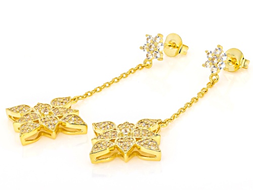 Pre-Owned 1.87ctw Lab Created White Sapphire 18k Yellow Gold Plated