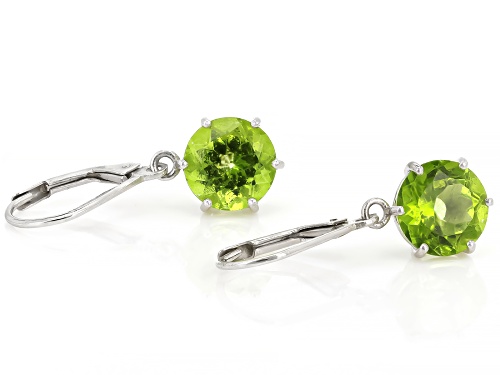 Pre-Owned 6.30ctw Meadow Topaz Rhodium Over Sterling Silver Earrings