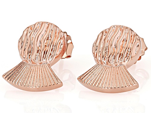 Pre-Owned Timna Jewelry Collection™ Copper Textured Stud Drop Earrings