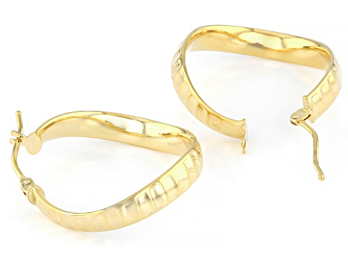 Pre-Owned 10k Yellow Gold Twist Hoop Earrings