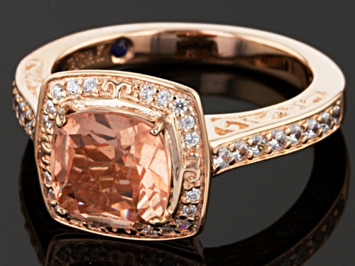 Pre-Owned Vannak™ For Bella Luce® 2.09ctw Morganite & White Diamond Simulants Eterno ™ Ring - Size 11