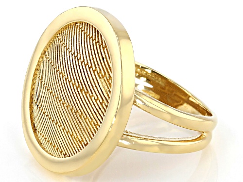 Pre-Owned Artisan Collection Of Turkey™ 18K Gold Over Sterling Silver Wickerwork Design Ring - Size 9