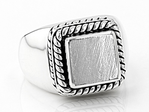 Pre-Owned Artisan Collection of India™ Mens Meteorite Sterling Silver Ring - Size 13