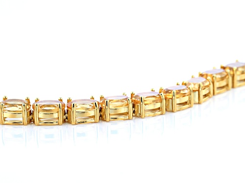 Pre-Owned 21.15ctw Oval Citrine 18k yellow gold over sterling silver Tennis Bracelet - Size 7.25